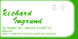 richard imgrund business card